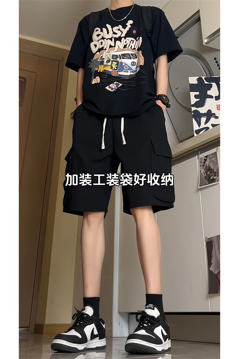 现货供视频纯棉水洗刺绣工装短裤A405特P40,男装牛仔裤,电商A309