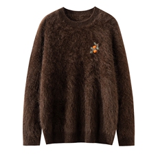 2026年秋季时尚百搭通勤简约休闲柿柿如意圆领，女装羊绒衫，万品羊绒