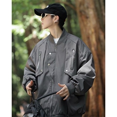 美式飞行员夹克外套男女高街春季新款复古宽松百搭潮牌棒球服，男装夹克，星座716-4