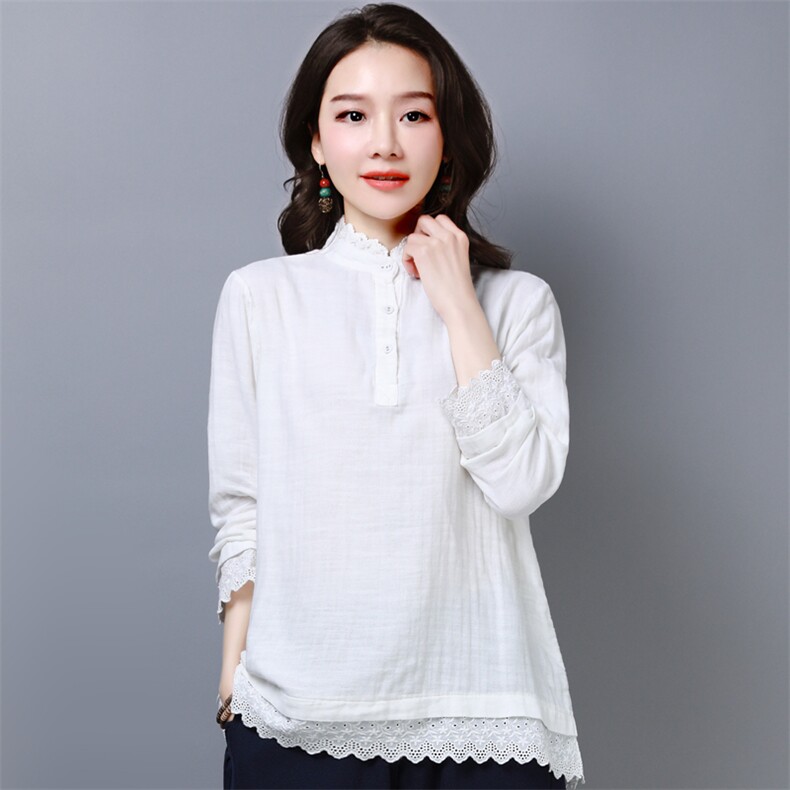 蕾丝简约潮流时尚T恤2021秋季潮流长袖宽松,女装T恤,涵誉
