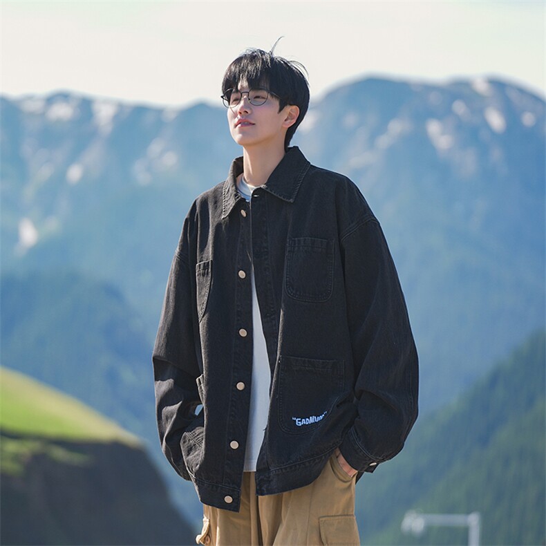 B225-W8576-P86-X108-口袋牛仔衣-棉75.8%粘纤14.9%聚醋纤维9.3%，男装工装外套，电商B225