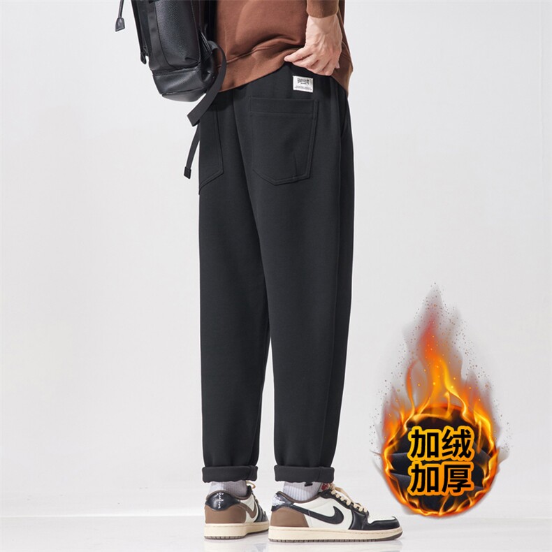 特批加厚锥形男士秋冬季弹力运动长裤直筒休闲裤J830-P40/加绒P50,女装休闲裤,星座509