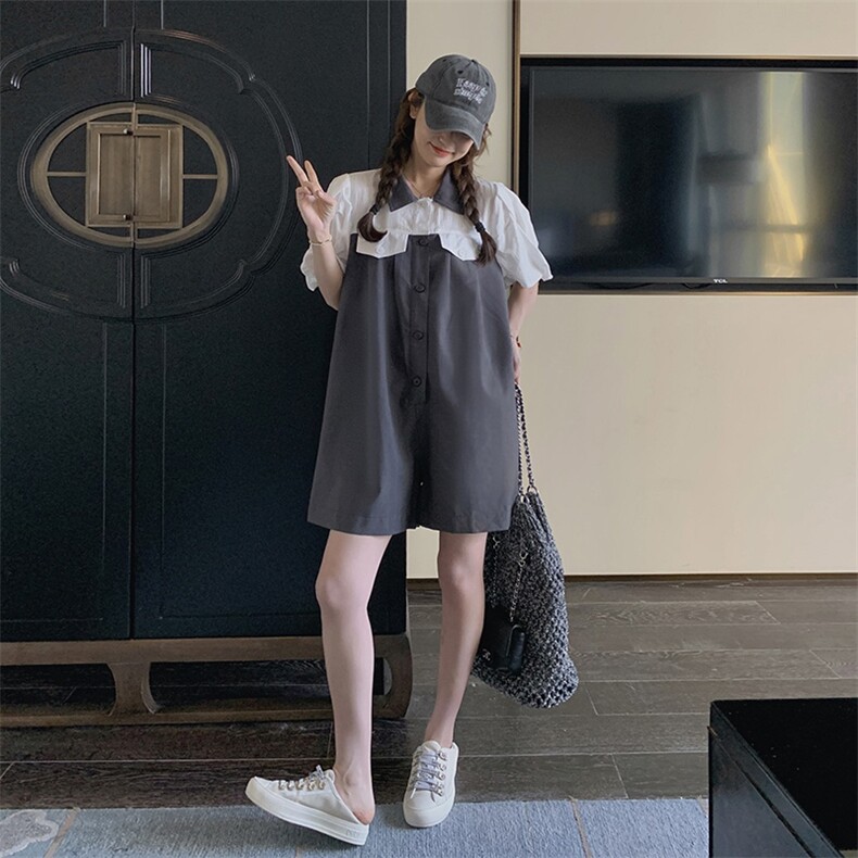 2C051-夏季拼接工装连体裤-L002-P100-K158,女装连体裤,2C051