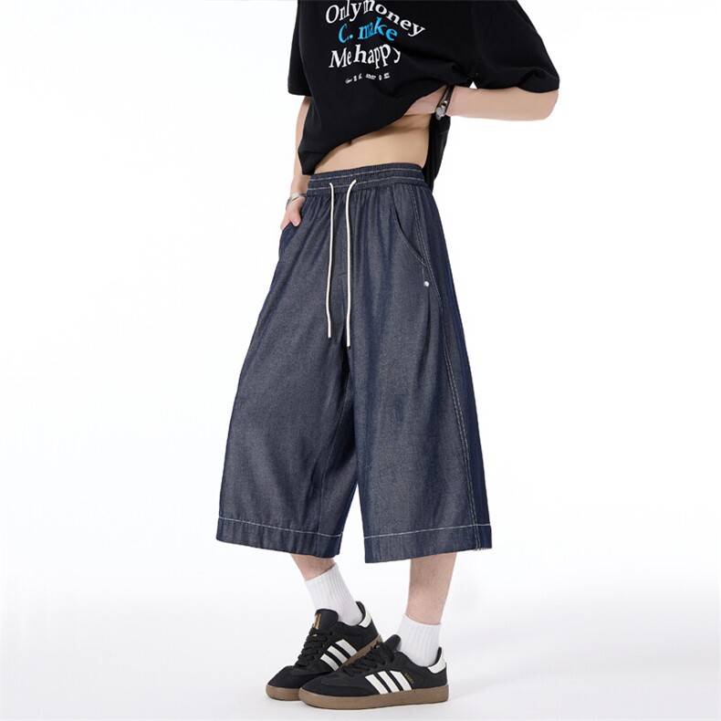 夏季新款潮牌仿天丝牛仔高级感冰丝垂感休闲七分裤男2560特P31图片