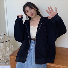宽松慵懒风开衫上衣连帽卫衣潮ins百搭外套E033-P50，女装短外套，星座911-2(原星座613-2）
