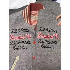 1506-1/MF9161原版做工/P89重磅头层pu皮袖复古厚棉服男女棒球服，男装皮衣，星座1506-1