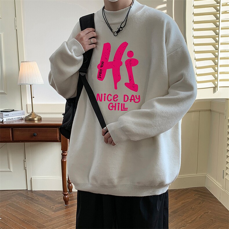 8XL半高领毛衣男大码胖子针织衫毛线衣 M18418-P45 加绒款-P65图片