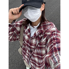 380G磨毛秋冬新款格纹连帽衬衫加厚磨毛格子外套CS328-P48，男装衬衫，星座301C-5