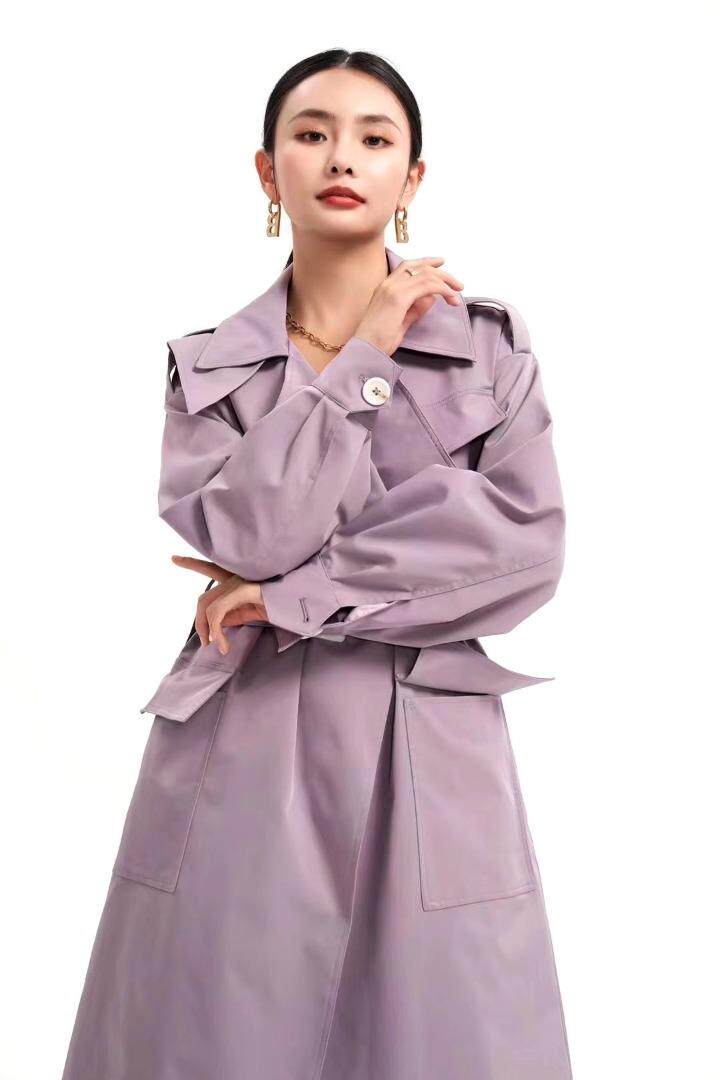 现货秋装新款风衣，女装风衣，艾涵o