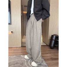 JY740-P75松阔腿裤显瘦直筒针织羊绒裤网图，男装休闲裤，星座1501-3