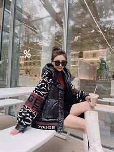 针织拼接羽绒服,女装羽绒服,柚格