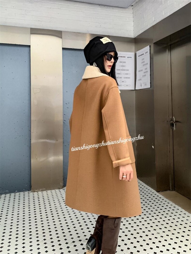 双面呢带毛线领大衣，其它，天使公主