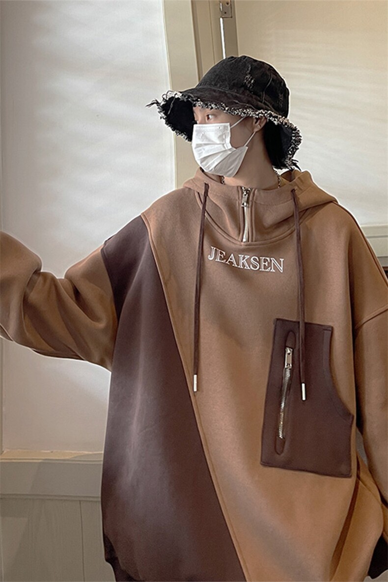卫衣男潮ins大码宽松休闲百搭秋季痞帅连帽外套JK22308-P75控88,男装卫衣,星座605(原A050)