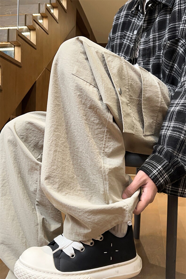 现货主推秋冬新款潮工装男阔腿休闲长裤X416b-1-KL909-特P38控68,男装工装外套,星座416B-1