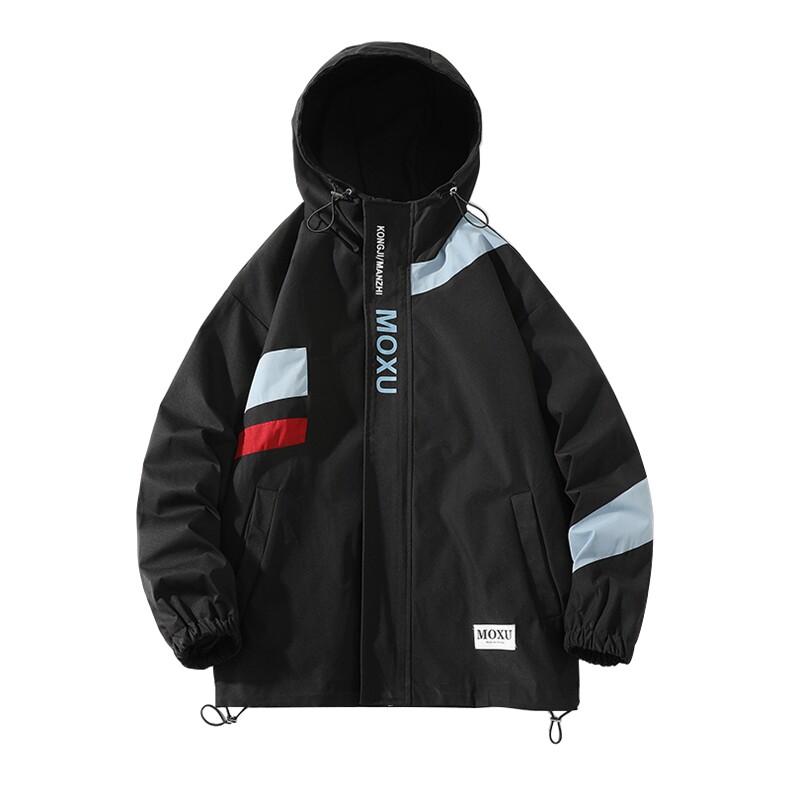 7XL-M连帽港风夹克外套男2021秋季新款高领加肥加大码户外上衣潮,男装夹克,钱塘717(原712)