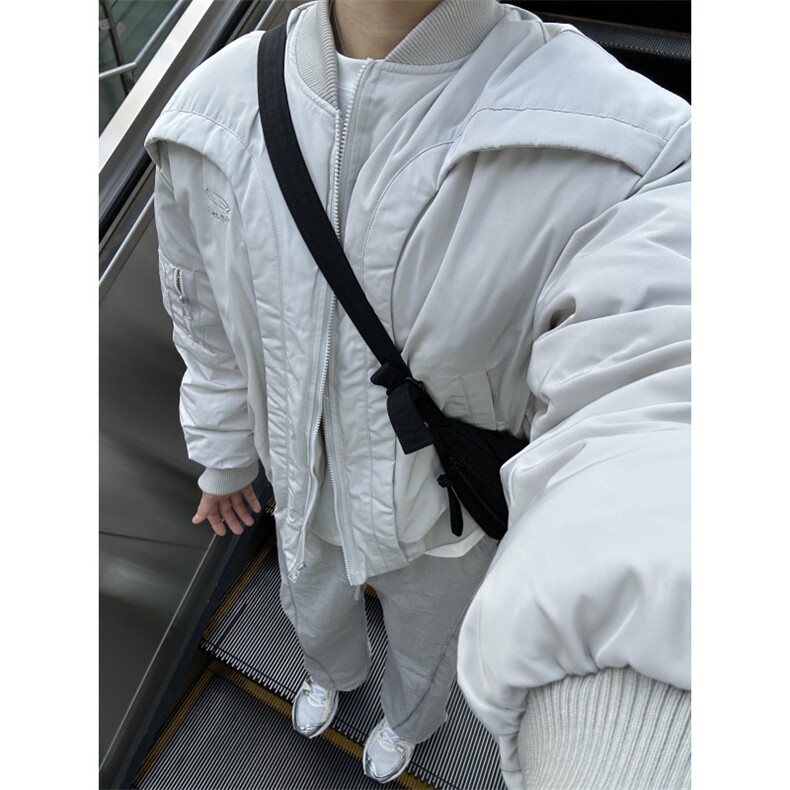 【有货】JR5002CC-特P115 弧形飞行夹克棉服男加厚机车棒球服外套图片