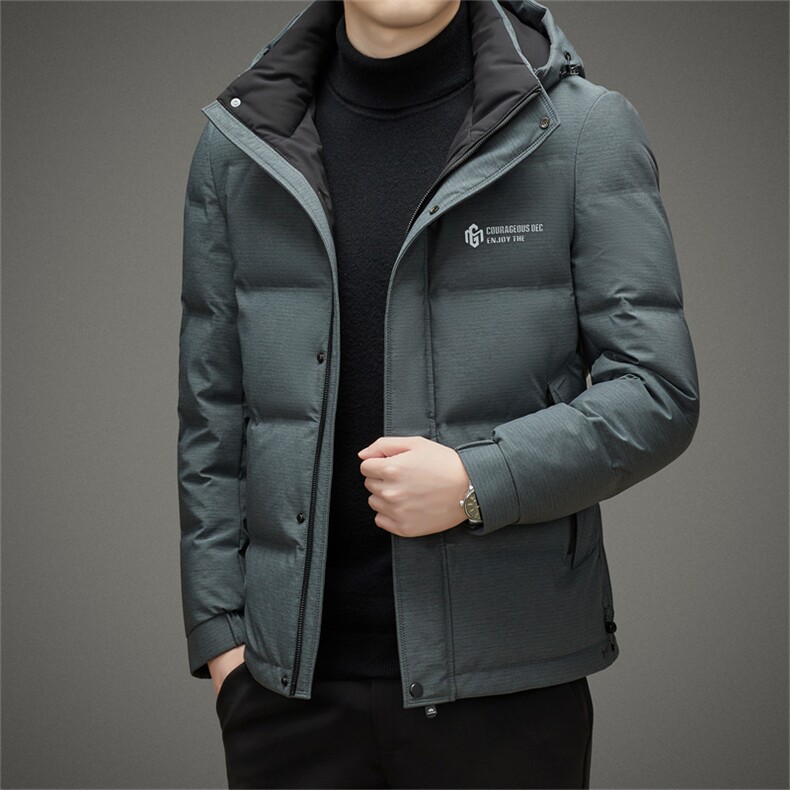 2023冬季新款男士白鸭绒羽绒服加厚保暖休闲上衣中年爸爸装外套,男装羽绒服,电商B212（原钱塘6029）