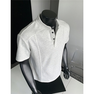 主推款夏季POLO衫正肩拼接男装短袖T恤大码休闲夏装上衣S430-特28图片