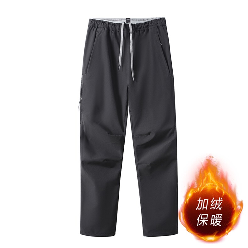 秋冬加绒加厚休闲裤男士宽松直筒潮牌修身长裤潮流商务西裤裤子男，男装西裤，星座505-2（原电商A260-1)