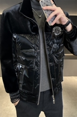 爆品冬季男士时尚加厚仿皮草保暖爸爸装商务夹克外套ZX8939-P310，男装夹克，星座1105-3