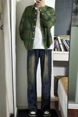 B221美式ins高街加绒加厚牛仔裤LK23134-P65控88加绒P75控98，男装牛仔裤，电商B221