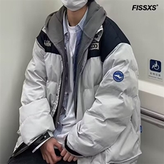 加绒加厚冬男女高领棉衣撞色工装大口袋印花面包服棉袄MY123P68，男装棉衣，星座1013-1