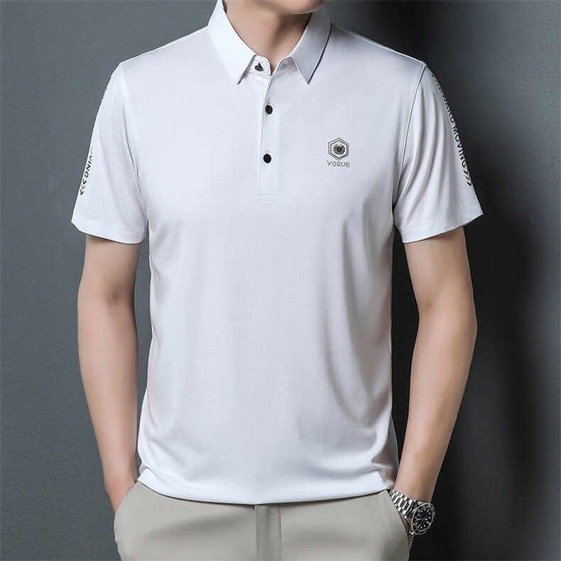 男士纯棉短袖T恤轻商务POLO衫中青年休闲百搭纯色体恤P47,男装Polo衫,星座1105-3