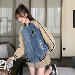 2023年秋季牛仔拼接棒球服82395-P145-K188