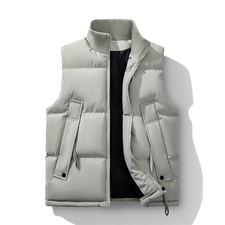 2025加厚马甲加棉户外休闲无袖立领男保暖棉衣外套M2557p65，男装棉衣，电商D315
