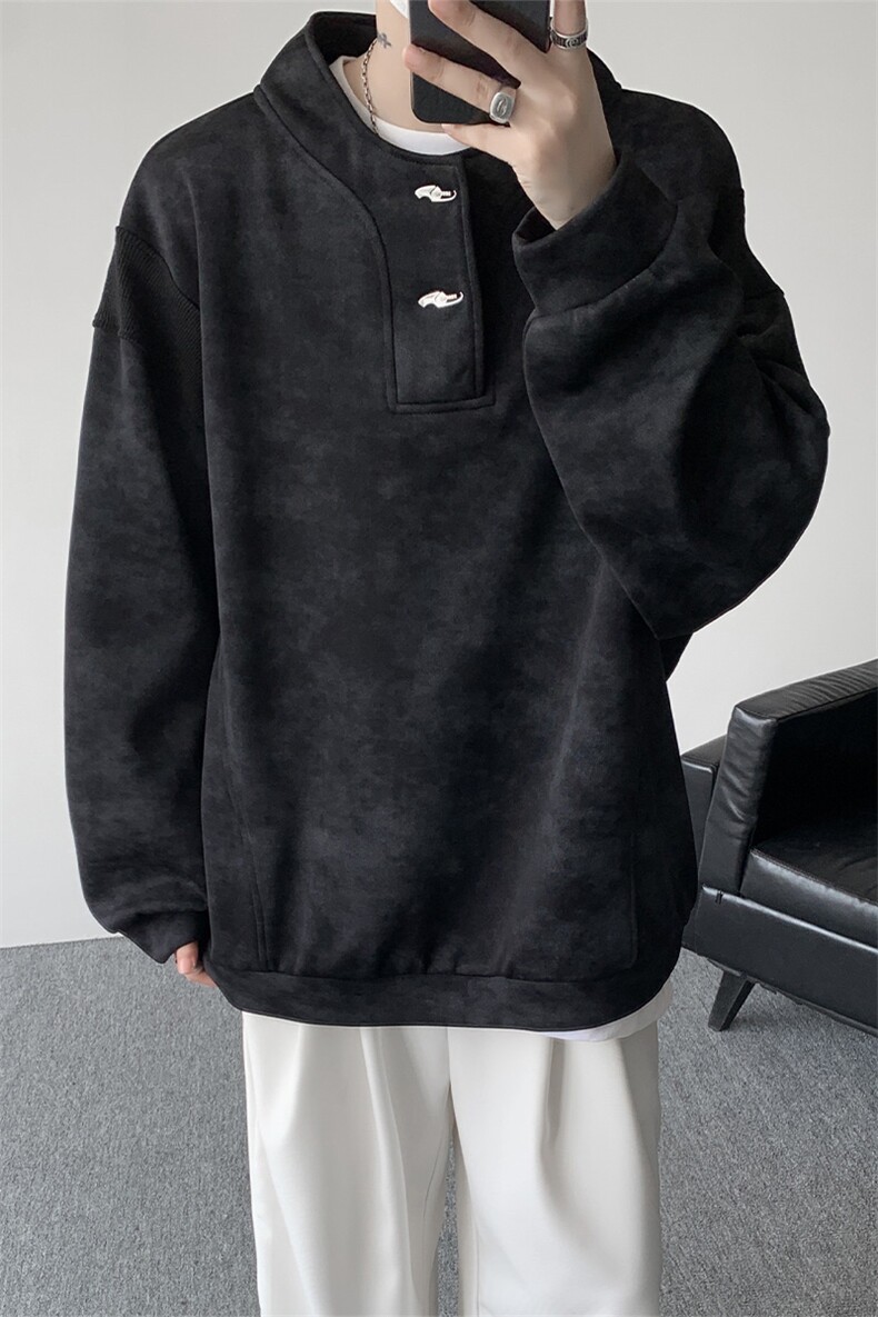 WY10175特P42现货春季新款螺纹拼接高质量连帽大码卫衣上衣男,男装卫衣,电商A059