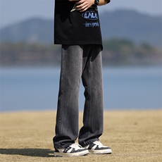 2024春季新款水洗做旧牛仔裤男美式vibe宽松直筒裤现货K7756-P45，男装牛仔裤，星座512-3