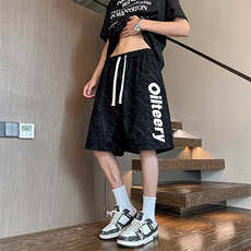 短裤男夏季新款港风冰丝宽松灯芯绒扎染五分裤DK3067-P28，男装牛仔裤，星座214-3