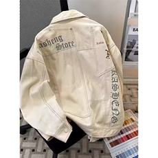 潮百搭气质新日系新中式重工刺绣纯棉印花夹克流行原宿HH6997P85，男装夹克，星座1013-5