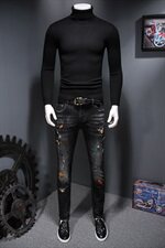 0002冬季加厚保暖御寒高领打底毛衫，男装针织衫/毛衣，钱塘2010-1