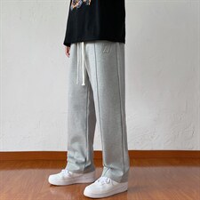22/秋冬新款港风运动裤潮牌休闲裤潮流男裤直筒拖地裤子男士K3321，男装休闲裤，星座815-2