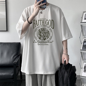 华夫格t恤男短袖男大码五分袖 大皂风 HT73388-P22图片