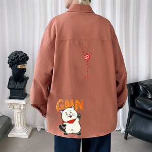 春季长袖衬衫男宽松港风衬衣男外套男CSCS275-P35图片