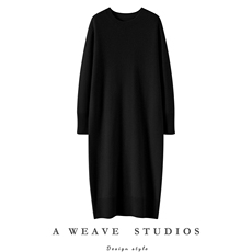 秋冬新款针织连衣裙时尚百搭，女装连衣裙，亿嘉羊绒