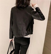 皮衣外套，女装皮衣，美惠百合