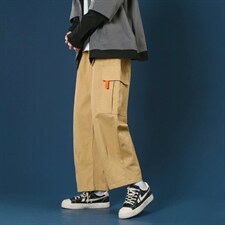 春季工装裤男宽松百搭学生休闲裤港风ins潮牌直筒裤子BK21-p35图片