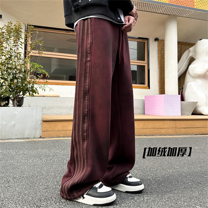 XZ616 秋冬加绒加厚水洗织带撞色拼接脏脏裤 TY1158JR P65控88图片