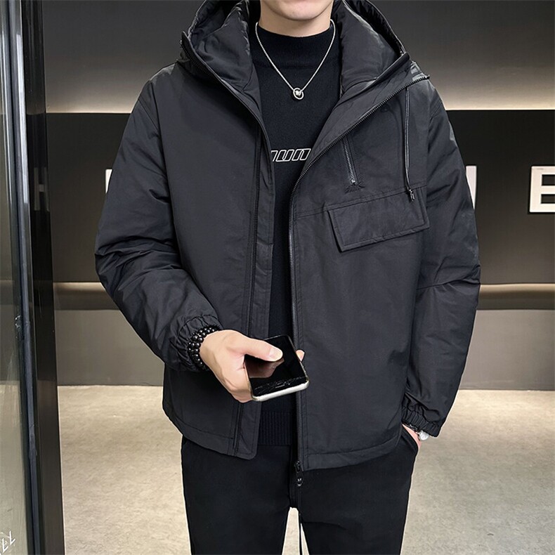 2024新款羽绒服男冬季短款连帽斜拉链羽绒外套B240-YR9863-P225,男装羽绒服,电商B240