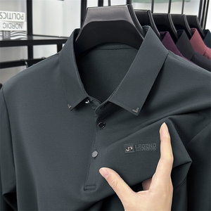 长袖t恤男士2025年春秋季新款打底上衣服商务休闲Polo衫男图片