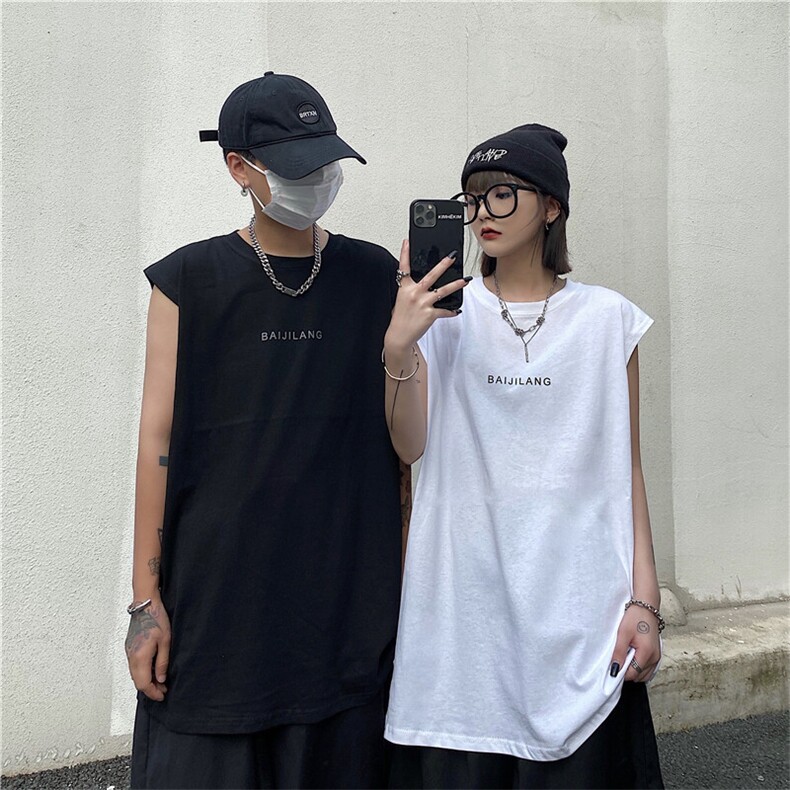 夏季街头潮流港风前后小字母印花跨栏坎肩运动背心TT015-P35,男装背心/马甲,星座911-3