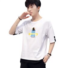 家乐6935-P30男士短袖t恤2021夏季韩版潮流半截袖修身夏装潮牌，男装T恤，电商D310（原电商305）
