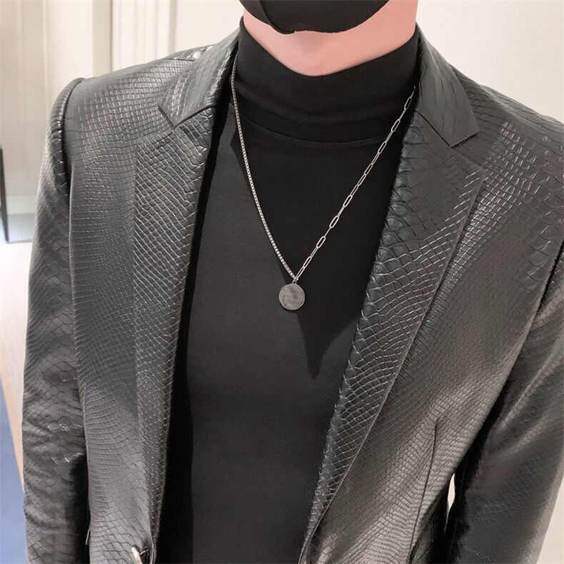 秋冬社会小伙皮衣夹克西装单西修身西服A236-XZ-159-P130,男装夹克,电商A236