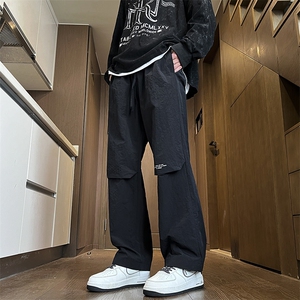 休闲裤男冰丝四面弹宽松纯色透气直筒速干裤DSA157B-K9813-特P35图片