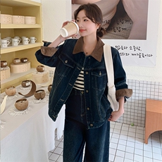 时尚套装春季宽松短款复古上衣套装韩版显瘦小个子春秋牛仔高腰，女装套装/套裙，浙宝305