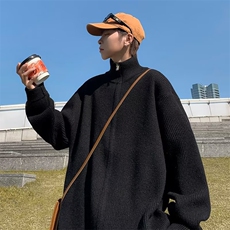 开衫毛衣男秋冬加厚慵懒立领针织衫潮牌日系拉链外套MY0163-P55，男装针织衫/毛衣，星座308B-2
