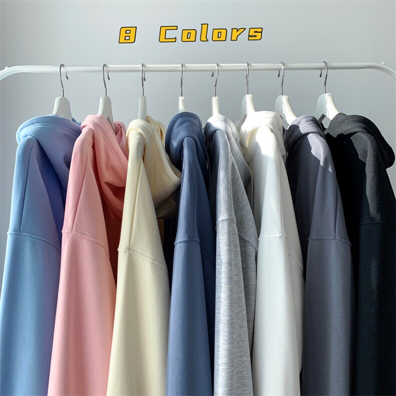 抖音品质开衫卫衣340克50棉纯色宽松连帽216-2-WY81-P41特奶黄,男装卫衣,星座716-1